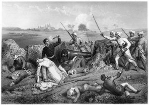 Mort du major Skene et de sa femme à Jhansi, 1857, vers 1860 - Unbekannt