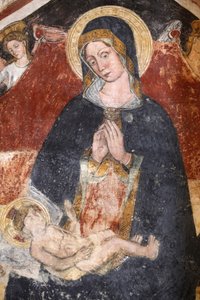 Fresque dégradée dans l