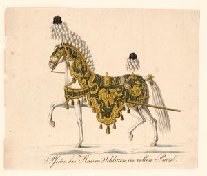 Mobilier de cheval décoré des carrosses cérémoniels de l