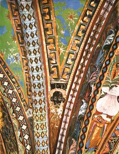 Décoration dans la Basilique de Saint François, Assise, Italie, 1928