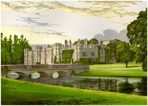 Deene Park, Northamptonshire, maison de la comtesse de Cardigan, vers 1880