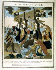 Représentation de Saint François Xavier 1506-1552, missionnaire qui a fondé l