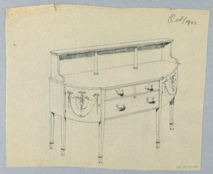 Conception pour buffet avec ornement néoclassique, octobre 1900 - Unbekannt