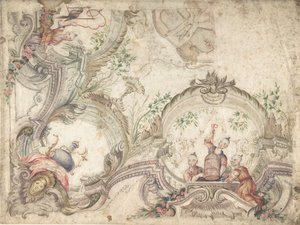 Conception pour une décoration de plafond avec chinoiseries