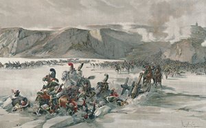 Destruction des Russes en retraite au lac Satschan, 1805, 1896
