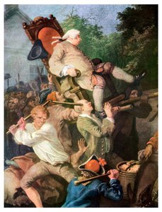 Détail de Chairing the Member, par William Hogarth, 1755