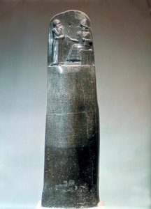 Stèle de diorite inscrite avec les lois de Hammurabi, XVIIIe siècle av. J.-C. - Unbekannt