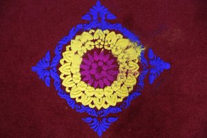 Rangoli de Diwali dans le temple Shirdi Sai Baba, Leicester. Royaume-Uni - Unbekannt