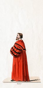 Docteur Butts, costume pour la pièce de Shakespeare, Henry VIII, 19e siècle - Unbekannt