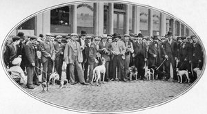 Vendeurs et acheteurs de chiens dans l
