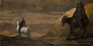 Don Quichotte et les moulins à vent