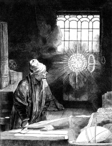 Le Docteur Faust dans son étude