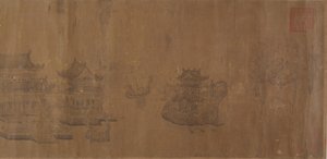 Régate de bateaux-dragons sur le lac Jinming, 14ème siècle - Unbekannt