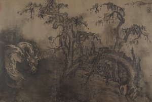 Dragons et paysage, 14ème siècle, plus ajout ultérieur - Unbekannt