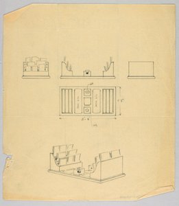 Dessin, Design pour un ensemble de bureau - Unbekannt