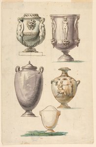 Dessin, Dessins pour des urnes dans le style antique, fin du XVIIIe siècle