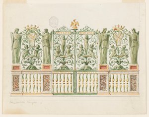Dessin, Projet pour une porte de chapelle, 1845 - Unbekannt