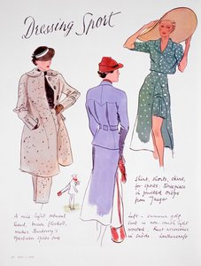 Dressing Sport, illustration de mode, 1935