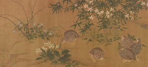 Canards, fleurs et cailles, dynastie Ming, 1368-1644 - Unbekannt