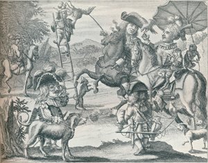 Satire hollandaise sur la fauconnerie, vers 1716 - Unbekannt