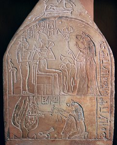 Détail de la stèle funéraire d