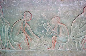 Relief égyptien montrant des cordonniers, 14ème siècle av. J.-C. - Unbekannt