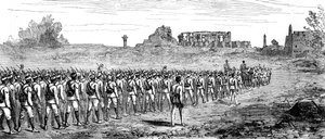 Troupes égyptiennes à Karnak, Égypte, 1889 - Unbekannt