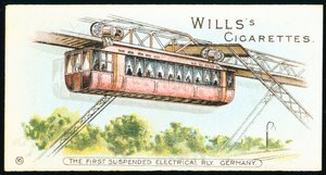 Monorail électrique suspendu à Barmen-Elberfeld maintenant Wuppertal, Allemagne