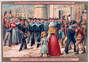 Embarquement des marines à Brest pour Madagascar, 1883 - Unbekannt