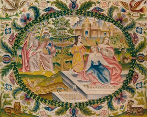 Image brodée, milieu du 17e siècle, 1929