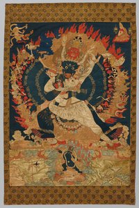 Broderie : Yama et consort, 18ème-19ème siècle