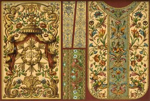 Broderie, tapisserie en cuir, orfèvrerie, XVIIe, XVIIIe et XIXe siècles, 1898