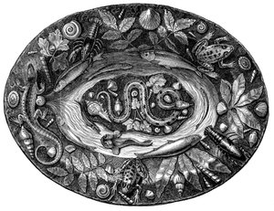 Plat émaillé par Bernard Palissy (16ème siècle, 1870) - Unbekannt