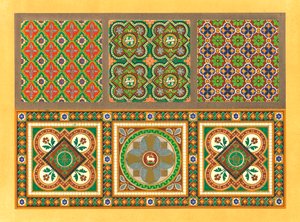 Carreaux encaustiques, 19e siècle - Unbekannt