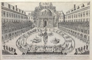 Ballet équestre dans la cour de la Hofburg de Vienne, 1667 - Unbekannt