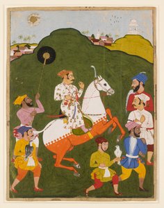 Portrait équestre de Maharana Raj Singh I de Mewar, 1670 - Unbekannt