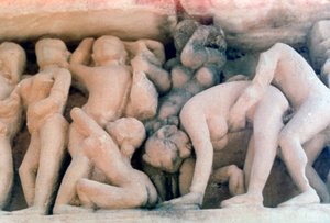 Sculpture Érotique, Khajuraho, Inde