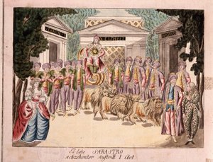 Es lebe Sarastro. La première de La Flûte enchantée de Mozart, années 1790 - Unbekannt