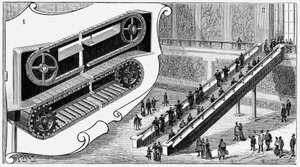Escalier mécanique à la gare de la Pennsylvania Railroad Company, Cortland Street, New York, 1893 - Unbekannt