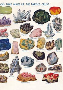 Exemples des différentes roches qui composent la croûte terrestre, 1935 - Unbekannt
