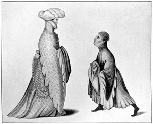 Exemples de la houppelande, 14ème siècle, 1910