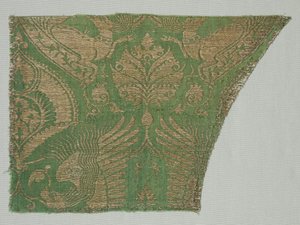 Soie exotique à motifs dorés, 1360-1400 - Unbekannt
