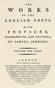 Fac-similé de la page de titre de la première édition des Œuvres des poètes anglais, contenant Johnson - Unbekannt