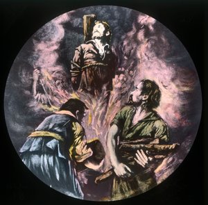 Fidèle brûlé sur le bûcher, vers 1910 - Unbekannt