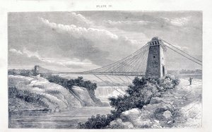 Pont suspendu de Falls View, Niagara, Amérique du Nord, vers 1869-1889