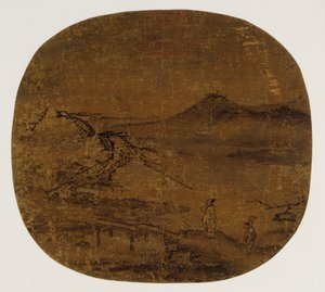 Éventail monté en feuille d