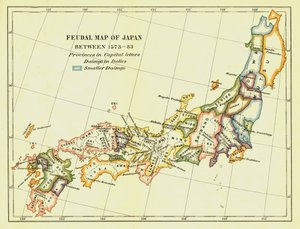 Carte féodale du Japon entre 1573-83 - Unbekannt
