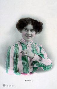 Fiancé, carte postale française vintage, vers 1900 - Unbekannt