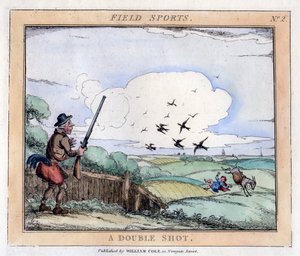 Sports de plein air : Un double tir, fin XVIIIe-début XIXe siècle