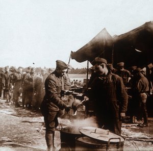 Cuisine de campagne dans un camp américain, Melette, France, vers 1914-vers 1918 - Unbekannt